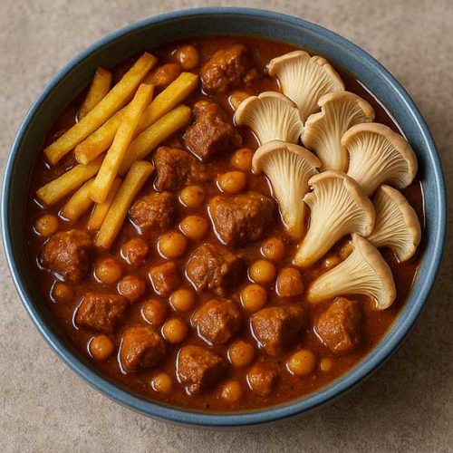 Food with oyster mushrooms