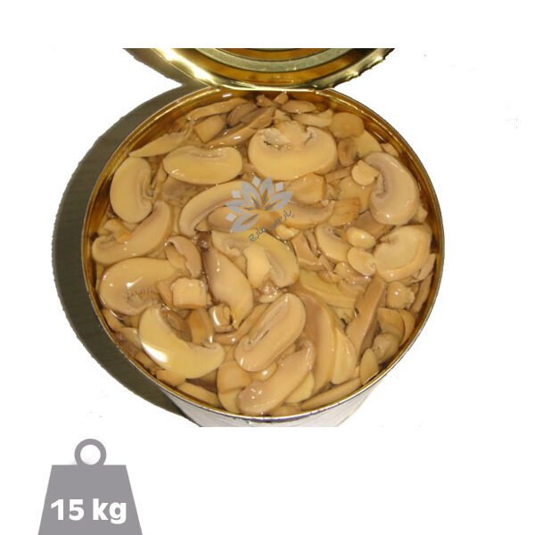 قارچ اسلایس بلنچ حلبی 15 کیلوگرمی